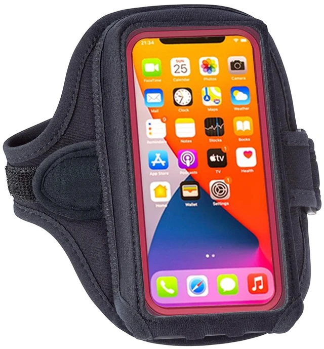 Main image of AB92 No-Slip Running Armband for Large/XL Phones and Cases | Fits iPhone 17/16/15/14/13 Pro Max, Plus, Samsung Galaxy Ultra/Plus/Note, Large Phones with Protective Case, Sweat-Resistant