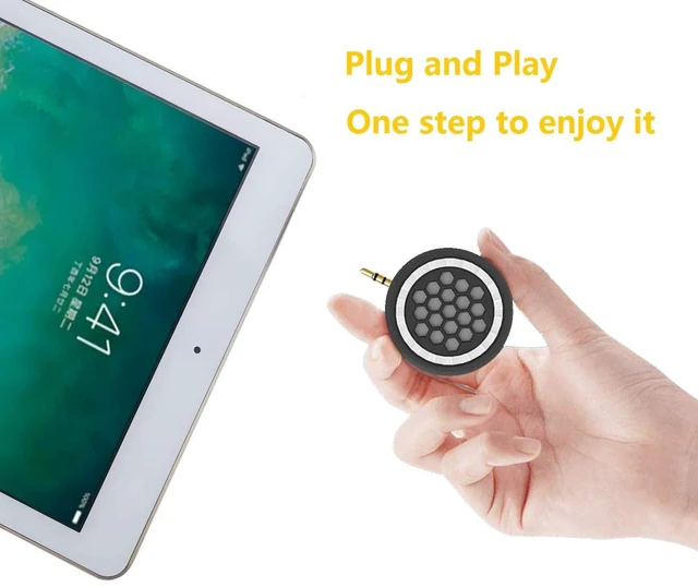 Alt view image 2 of 6 - Mini Portable Speaker, 3W Line-in Phone Speaker with 3.5mm AUX Audio Interface, Plug and Play for iPhone, iPad, iPod, Tablet, Smartphone