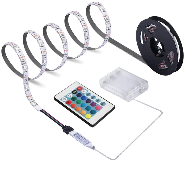 Main image of Battery Powered LED Strip Lights: Wire-Free DIY Decor - 2M with Reomte | Ideal for Small DIY Projects in 10 Sec - Fits Camping Motorbike & Party Decor - Battery Operated Waterproof LED Strip Lights
