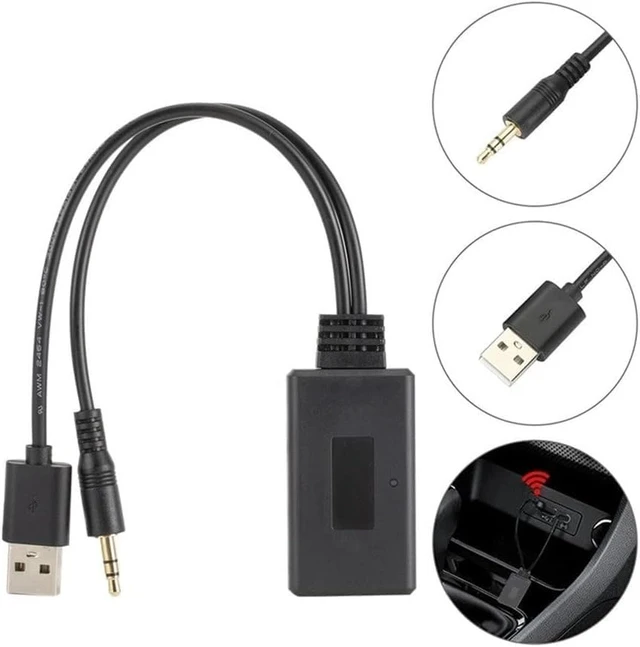 Alt view image 2 of 5 - Bluetooth Audio Adapter Auto Aux 3.5mm Car USB Receiver Cable for Speaker Music