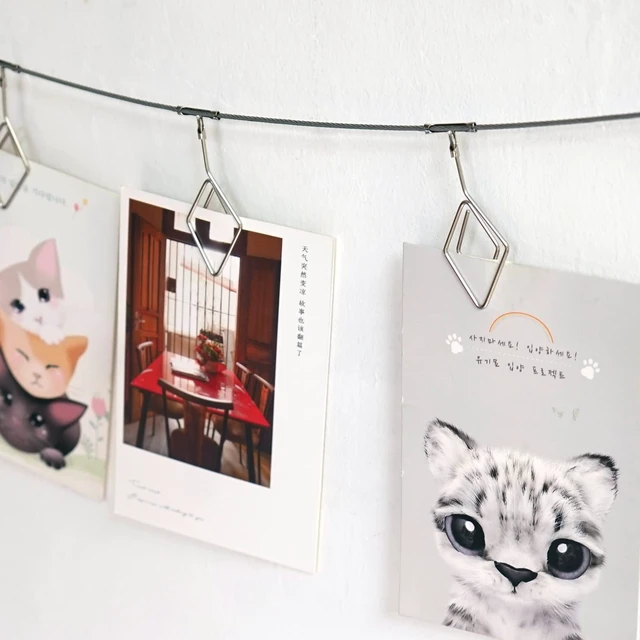 Alt view image 2 of 7 - Wall Hanging Photo Display, DIY Picture Photo Frame String with 12 Clips for Hanging Photos Notes and Artworks