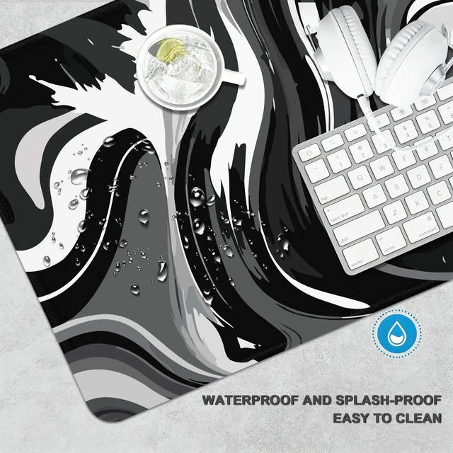 Alt view image 4 of 7 - XL Gaming Mouse Pad with Non-Slip Rubber Base Waterproof Desk Mat | Stitched Edges , Smooth Glide, Extended Desk Pad, Fits Keyboard & Mouse, for Gaming and Home Office