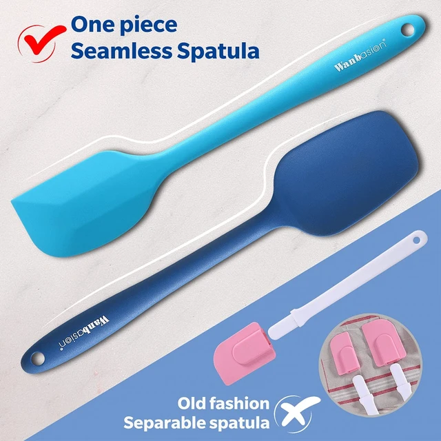 Alt view image 2 of 6 - 5 Piece Premium Silicone Spatula Set Heat Resistant, Colorful Rubber Baking Spatula Set, Kitchen Spatula Set Dishwasher Safe for Nonstick Cookware Cooking Mixing Multicolor-2