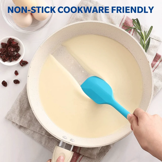 Alt view image 4 of 6 - 5 Piece Premium Silicone Spatula Set Heat Resistant, Colorful Rubber Baking Spatula Set, Kitchen Spatula Set Dishwasher Safe for Nonstick Cookware Cooking Mixing Multicolor-2