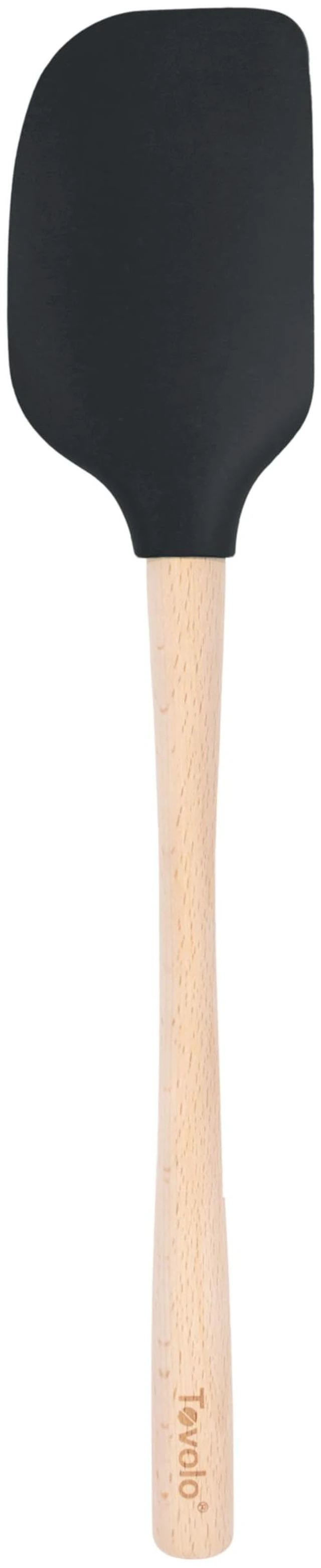 Main image of Silicone Spatula Wooden Handle for Cooking Baking Mixing, Heat Resistant Food Safe BPA Free Flexible Silicone Baking Spatula with Wood Handles Kitchen Utensils Nonstick Safe, Black
