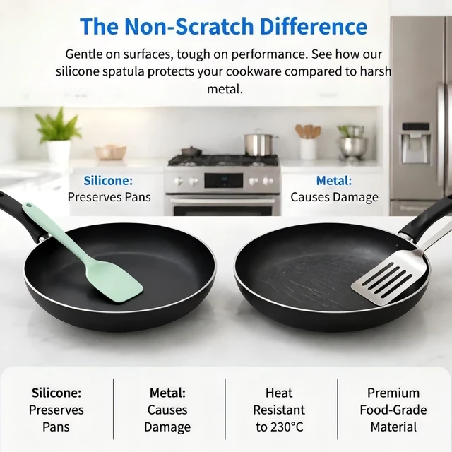 Alt view image 2 of 7 - 6 Pack Small Silicone Spatula - Rubber Spatula for Baking Cooking | Food-Grade Silicone with Embedded Stainless Steel Core One-piece Seamless Construction Heat Resistance Baking Mixing Tool