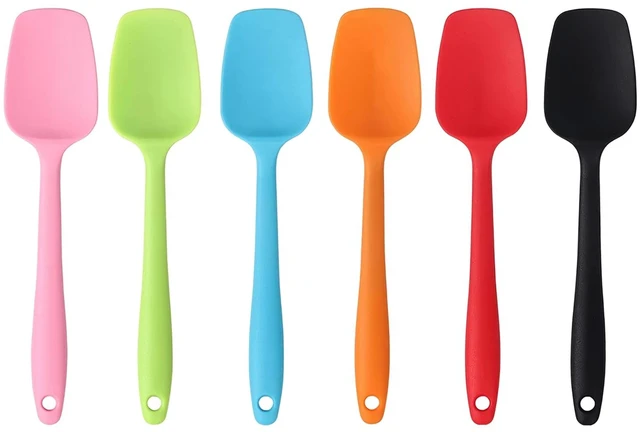 Main image of 6 Pack Small Silicone Spatula - Rubber Spatula for Baking Cooking | Food-Grade Silicone with Embedded Stainless Steel Core One-piece Seamless Construction Heat Resistance Baking Mixing Tool