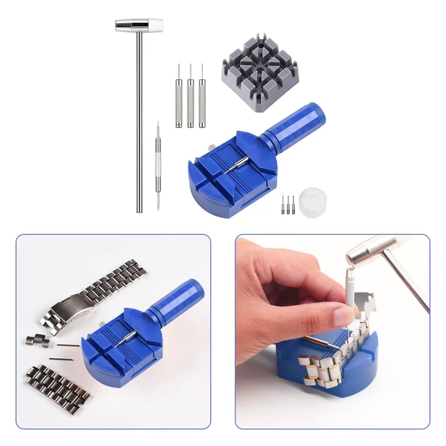 Alt view image 5 of 7 - Watch Link Removal Kit, Watch Band Tool Kit for Bracelet Adjustment | Watch Pin Removal Tool for Sizing Strap, Watch Adjuster Link Removal Tool for Watch Repair, Adjust Band, Battery Replacement