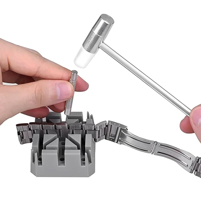Alt view image 4 of 7 - Watch Link Removal Kit, Watch Band Tool Kit for Bracelet Adjustment | Watch Pin Removal Tool for Sizing Strap, Watch Adjuster Link Removal Tool for Watch Repair, Adjust Band, Battery Replacement