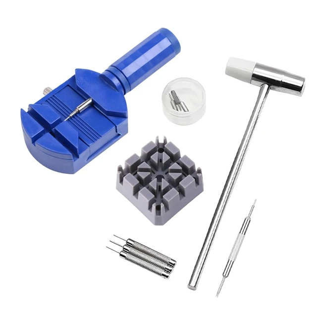 Alt view image 7 of 7 - Watch Link Removal Kit, Watch Band Tool Kit for Bracelet Adjustment | Watch Pin Removal Tool for Sizing Strap, Watch Adjuster Link Removal Tool for Watch Repair, Adjust Band, Battery Replacement