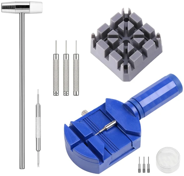 Main image of Watch Link Removal Kit, Watch Band Tool Kit for Bracelet Adjustment | Watch Pin Removal Tool for Sizing Strap, Watch Adjuster Link Removal Tool for Watch Repair, Adjust Band, Battery Replacement