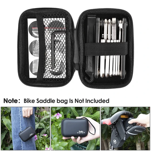 Alt view image 6 of 7 - Bike Tool Kit, Portable Repair Mountain Bicycle Multitool, 21 in 1 | With Carrying Case, Emergency Cycling Multitool, Hex Key Wrench, Tube Patch Kit,Tire Lever, For Mountain Bike Maintenance