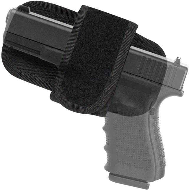 Main image of Adjustable Universal Pistol Holster Insert for Concealed Carry | Black, Fits most compact and full size pistols, 6.1 x 3.15 in, Hook and loop backing mounts in any bag, Ambidextrous