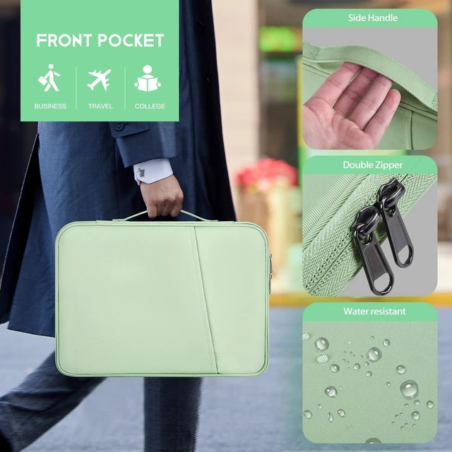 Alt view image 5 of 7 - 13-13.6 in Laptop Sleeve Case Protective Handle Bag with Accessories Pocket | Compatible with 2026 MacBook Neo 13-inch, MacBook Air 13.6 inch M5 M4 M3 M2 Chip Water-Resistant Shockproof