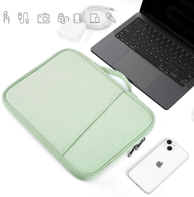 Alt view image 7 of 7 - 13-13.6 in Laptop Sleeve Case Protective Handle Bag with Accessories Pocket | Compatible with 2026 MacBook Neo 13-inch, MacBook Air 13.6 inch M5 M4 M3 M2 Chip Water-Resistant Shockproof