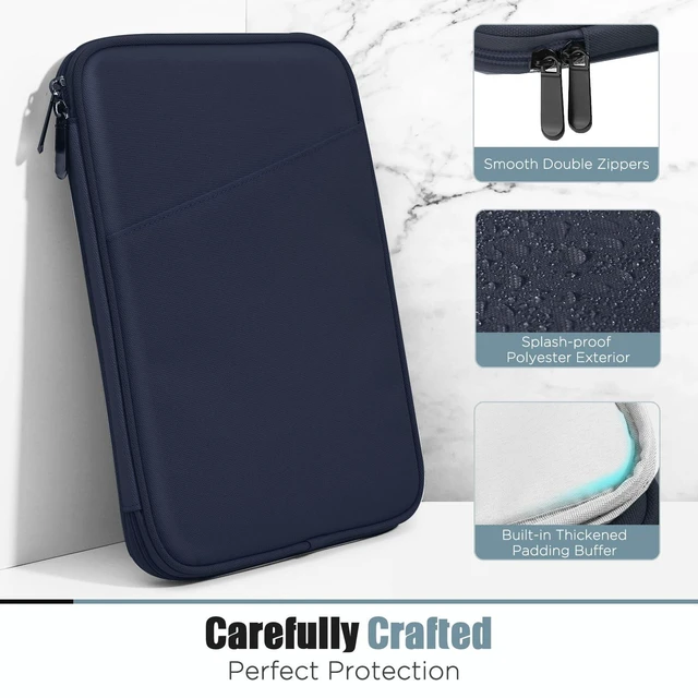 Alt view image 4 of 7 - 13.3-14 Inch Lightweight Laptop Sleeve with Pocket, Indigo | Fits MacBook Neo 13", Mac Air 13.6", Mac Pro 13.3", HP Dell ASUS Acer Googlebook 14" Protective Bag with Front Pocket