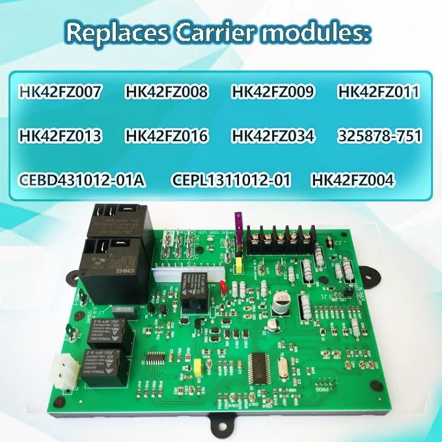 Alt view image 2 of 6 - ICM282A HK42FZ034 Universal Furnace Control Board for Carrier | Compatible with Carrier HK42FZ013 HK42FZ008 HK42FZ009 HK42FZ011 HK42FZ007 HK42FZ016 HK42FZ004 325878-751 replacement part