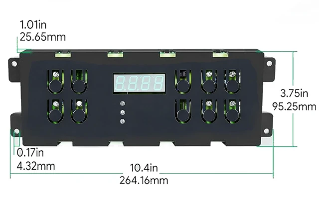 Alt view image 2 of 5 - 316207511 Oven Control Circuit Board Kit(1 Year Warranty)Replacement for Frigidaire Electrolux Kenmore Kelvinator Tappan Sears Range Stove Oven 316207531 Electronic Clock Timer Display
