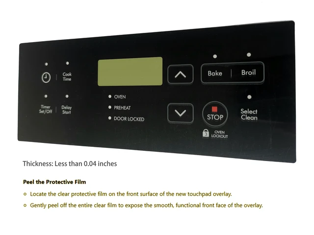 Alt view image 3 of 5 - Xynkaviel 316557118 Replacement Touchpad Overlay for Range Oven Bottom Panel Fit Compatible with Kenmore 790 Series, Fits Control Board Part Numbers 316418208 316557108 AP4587739