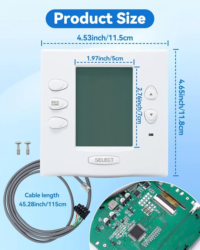 Alt view image 6 of 6 - Xynkaviel R0551800 Pool Spa Control Panel,Complete Kit with R0550700 PCB & White Housing, Compatible with Zodiac Jandy, Replaces JNDR0551800,59-130-1108,JDY-301-1079,7953