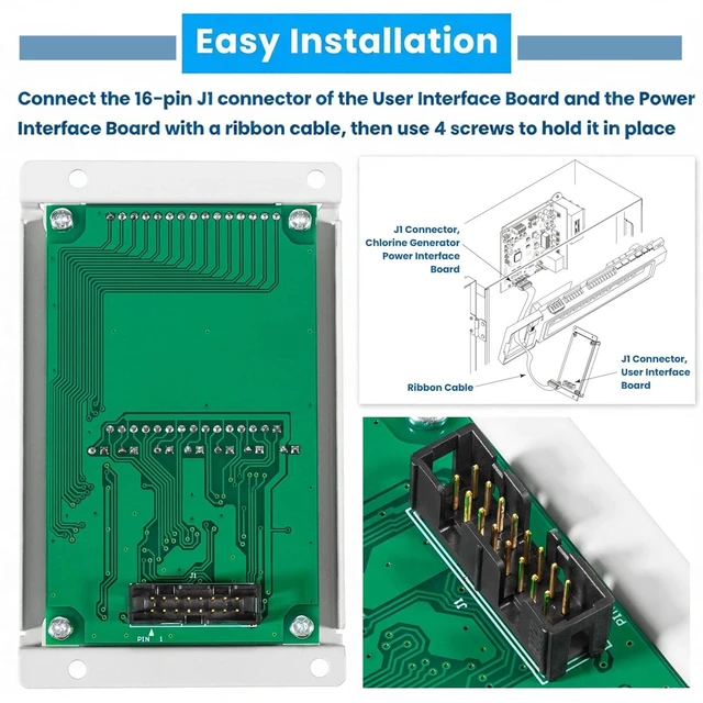 Alt view image 7 of 7 - Xynkaviel R0467400 User Interface Board Touchpad Fit for Zodiac Aquapure,1 Year Warranty Nature2 Fusion,Jandy Purelink Clormatic Power Control Water Purification Centers 6613AP, 6614AP, APUREM, 6612F