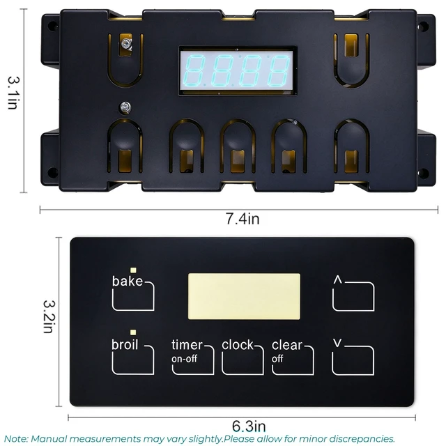 Alt view image 5 of 5 - Xynkaviel 5304518660 316455400 316222801 Range Oven Temp Control Board,1 Year Warranty,for Frigidaire,Tappan,Crosley,Kenmore Stove,Replaces 4958128,316222807,316222803,316222803R,with Overlay