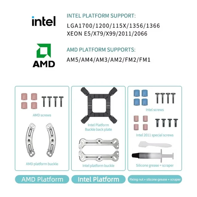 Alt view image 6 of 6 - TEUCER TE-75 Low Profile CPU Cooler 75mm Height, 8×6mm Heat Pipes, 120mm ARGB PWM Fan, ITX Small Form Factor CPU Air Cooler for Intel LGA1700 AMD AM5