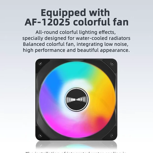 Alt view image 3 of 5 - TEUCER AF-S360 All-in-One CPU Liquid Cooler 360mm Radiator, Colorful RGB Style Lighting, Low Noise PWM Fans, FEP Braided Tube, Multi-Socket Support for Intel & AMD Processors