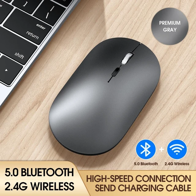 Main image of X2 Wireless Bluetooth Mouse, 2.4G & 5.0 Dual-Mode Rechargeable Silent Mouse, 3 Adjustable DPI (800/1200/1600), Type-C Charging, Smart Sleep, Portable Ergonomic Mice for Laptop, PC, Tablet, MacBook