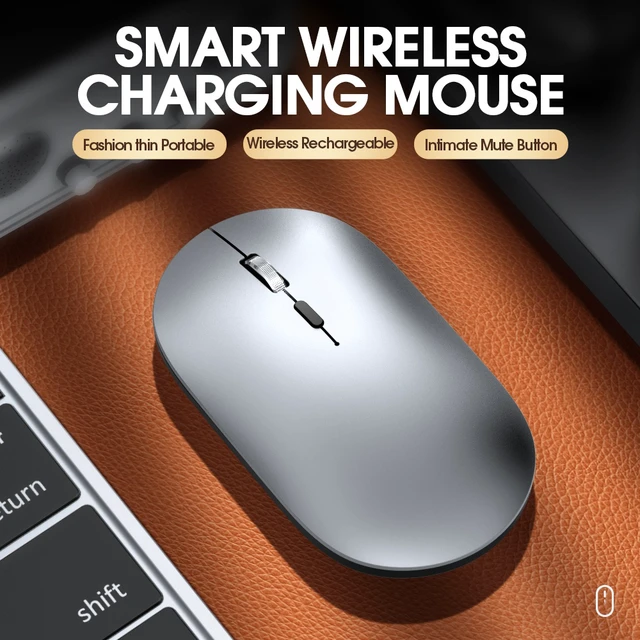 Alt view image 4 of 7 - X2 Wireless Bluetooth Mouse, 2.4G & 5.0 Dual-Mode Rechargeable Silent Mouse, 3 Adjustable DPI (800/1200/1600), Type-C Charging, Smart Sleep, Portable Ergonomic Mice for Laptop, PC, Tablet, MacBook