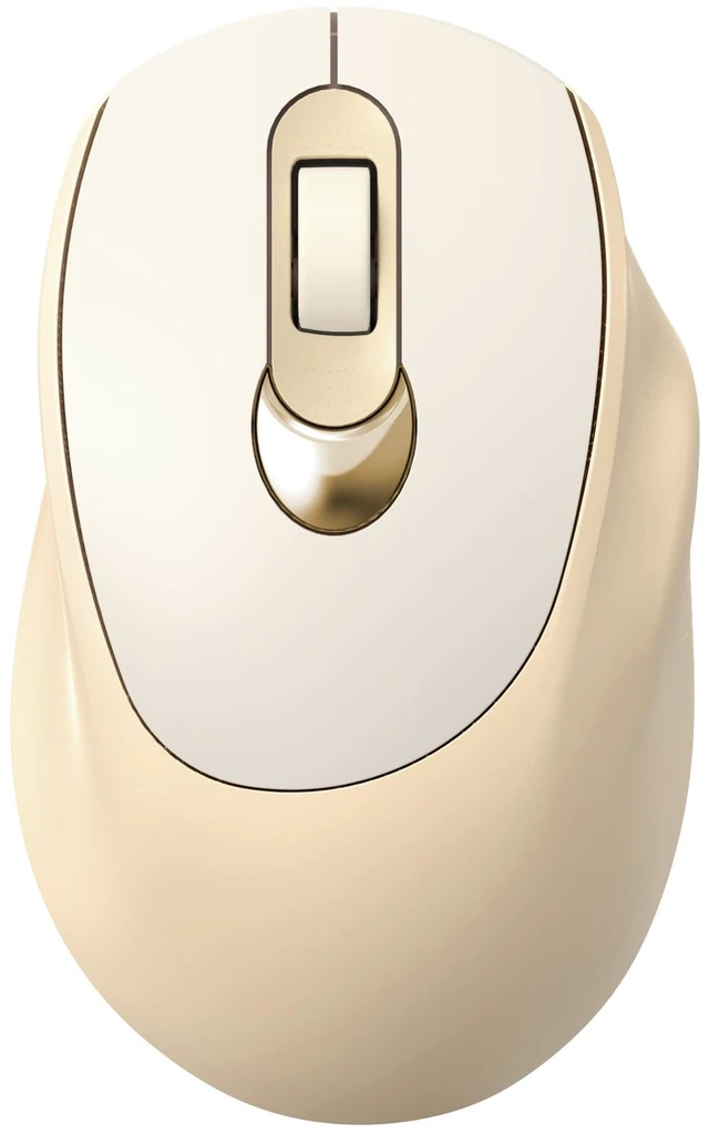 Main image of Q8 Dual Mode Wireless Mouse, 2.4G & Bluetooth 5.0, Type-C Rechargeable Silent Ergonomic Portable Mouse for Office/Tablet MILK TEA