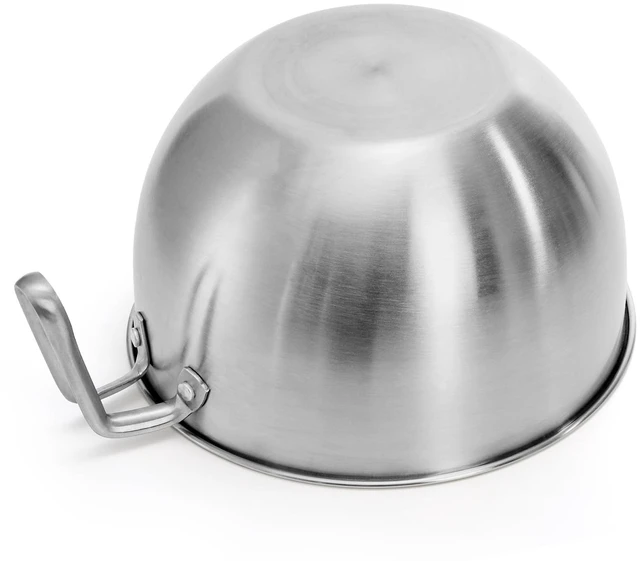 Alt view image 4 of 7 - 3 Pieces 304 Stainless Steel Mixing Bowls, 1.3/2.1/2.6 Quart Mixing Bowl Set with Handle, Pour Spouts & Measurement Marks, Metal Nesting Bowls with Silicone Spatula for Baking Cooking