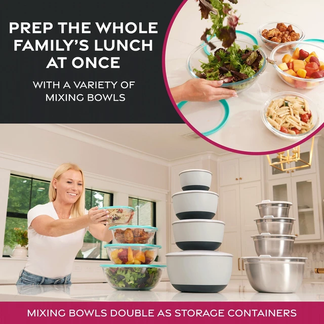 Alt view image 6 of 7 - Stainless Steel Mixing Bowls Set, 6-Piece Metal Bowls | Stainless steel bowls, nesting design saves space, dishwasher safe, prep bowls, baking bowls, cooking bowls