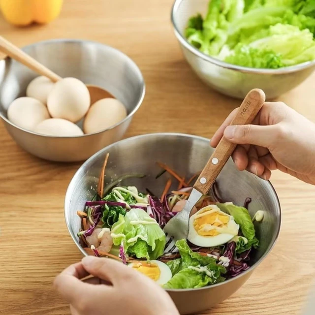 Alt view image 7 of 7 - Stainless Steel Mixing Bowls-3 Packs Thicker Stainless Steel Mixing Bowls Set- Nesting Bowls for Space Saving Storage, Great for Cooking, Baking, Prepping
