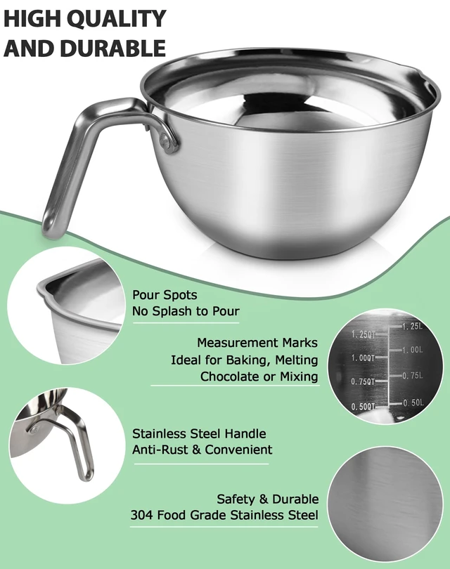 Alt view image 2 of 7 - 3PCS Stainless Steel Mixing Bowls ,Nesting Bowls With Silicone Spatula | 304 food-grade steel, rust-resistant. 3 sizes:1.1/1.8/2.3qt for mixing, salads, melting. Dishwasher & freezer safe