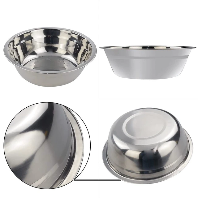 Alt view image 3 of 7 - Stainless Steel Mixing Bowls, Metal Mixing Bowls Set, Set of 4 | Metal Prep Bowls for Kitchen, Lightweight, Nesting Metal Prep Salad Bowl for Baking Serving Cooking Food Prep Storage
