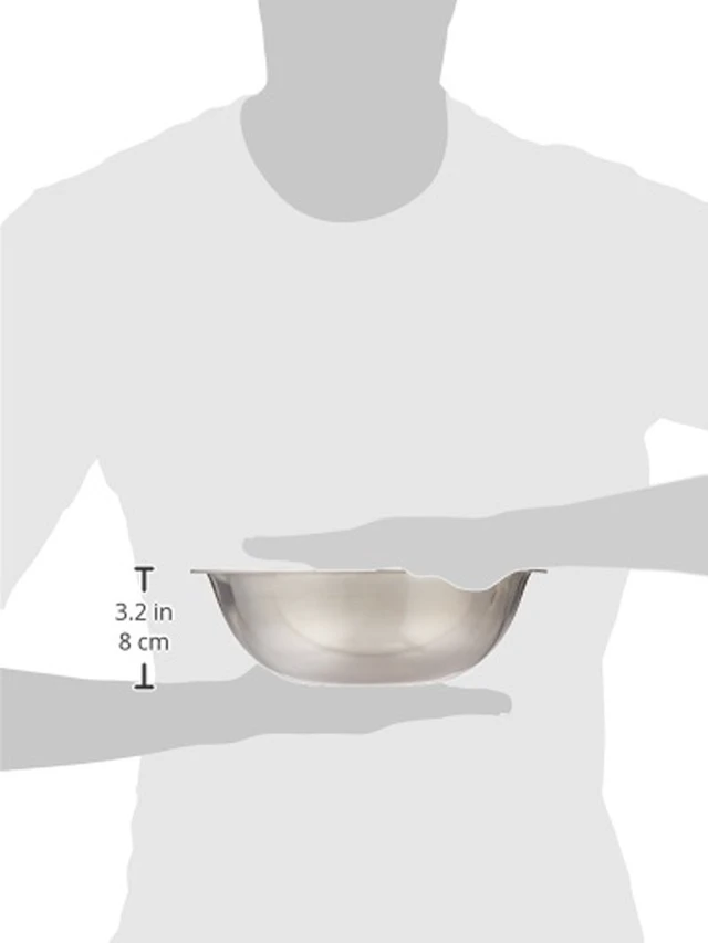 Alt view image 2 of 2 - 3 qt Stainless Steel Mixing Bowl | Dishwasher safe, Heavy-duty, Reinforced rim, Great for Salads, Sides, Pasta and Shared Dishes