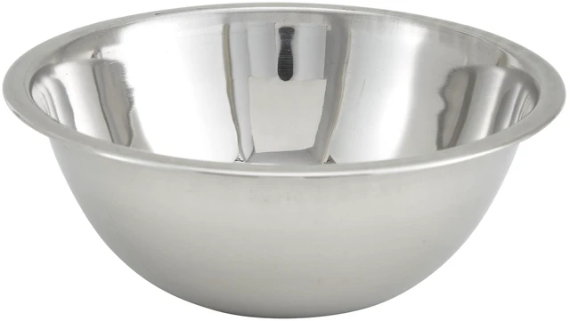 Main image of 3 qt Stainless Steel Mixing Bowl | Dishwasher safe, Heavy-duty, Reinforced rim, Great for Salads, Sides, Pasta and Shared Dishes