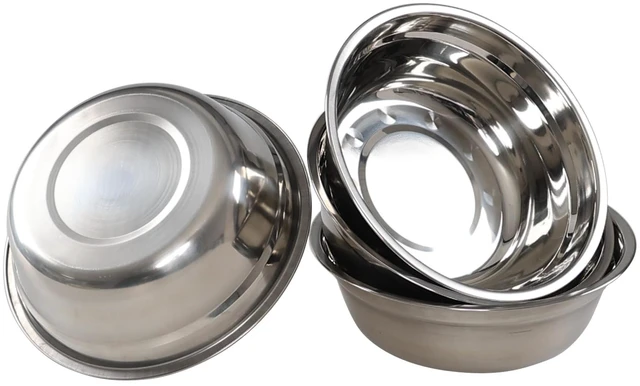 Main image of 4 Pack Large Stainless Steel Mixing Bowl, Deep Stainless Bowl | Mirror Polish, Large Metal Mixing Bowl for Baking, Bread Dough, Salad, Kitchen Cooking, Prepping