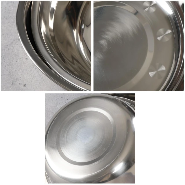 Alt view image 3 of 7 - 4 Pack Large Stainless Steel Mixing Bowl, Deep Stainless Bowl | Mirror Polish, Large Metal Mixing Bowl for Baking, Bread Dough, Salad, Kitchen Cooking, Prepping