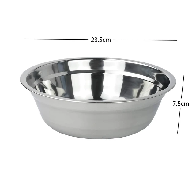 Alt view image 2 of 7 - Stainless Steel Mixing Bowls, Metal Mixing Bowls Set of 4 | Food-Grade Metal, Stackable Nesting & Space-Saving, for Kitchen Baking, Salads, Meal Prep, RV & Camping