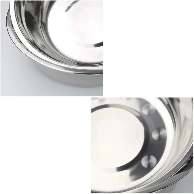 Alt view image 3 of 7 - Stainless Steel Mixing Bowls, Metal Mixing Bowls Set of 4 | Food-Grade Metal, Stackable Nesting & Space-Saving, for Kitchen Baking, Salads, Meal Prep, RV & Camping