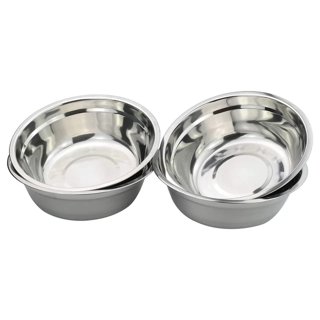 Alt view image 4 of 7 - Stainless Steel Mixing Bowls, Metal Mixing Bowls Set of 4 | Food-Grade Metal, Stackable Nesting & Space-Saving, for Kitchen Baking, Salads, Meal Prep, RV & Camping