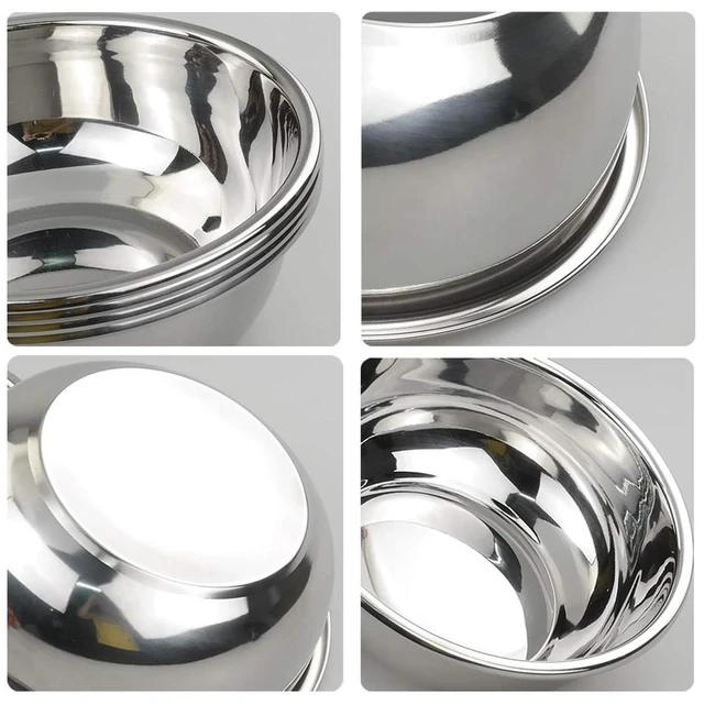Alt view image 6 of 6 - 18/10 Stainless Steel Nesting Mixing Bowls for Meal Prep, Set of 4 | Nesting, For Mixing, Serving, Baking