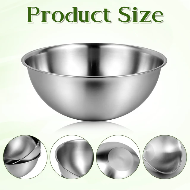 Alt view image 3 of 7 - Mixing Bowl Set of 6, Thickened version Stainless Steel Mixing Bowl | Space-Saving Nesting Metal MixingBowls, Nesting Whisking Bowls For Cooking, Serving, Food/Salad Prep, Baking, Serving