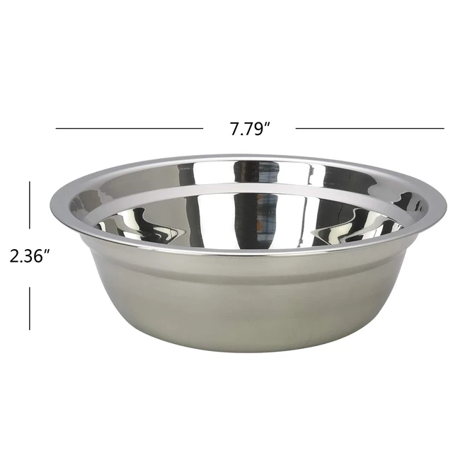 Alt view image 2 of 7 - 4-Pack Small Nesting Bowls, Stainless Steel Metal Mixing Bowls | Stainless Steel Salad Nesting Bowl, Metal Bowl, Food Prep Storage for Mixing, Storing, Prepping, Baking