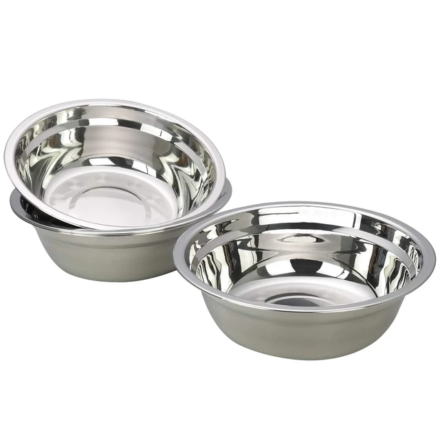 Alt view image 7 of 7 - 4-Pack Small Nesting Bowls, Stainless Steel Metal Mixing Bowls | Stainless Steel Salad Nesting Bowl, Metal Bowl, Food Prep Storage for Mixing, Storing, Prepping, Baking