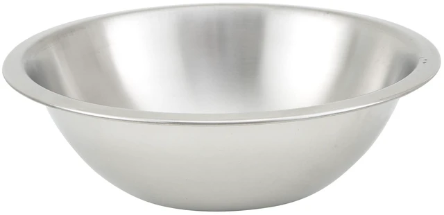 Main image of Browne S873 Heavy Duty Mixing Bowl, 3 Quart, Stainless Steel | Dishwasher safe, Heavy-duty, Reinforced rim, Great for Salads, Sides, Pasta and Shared Dishes