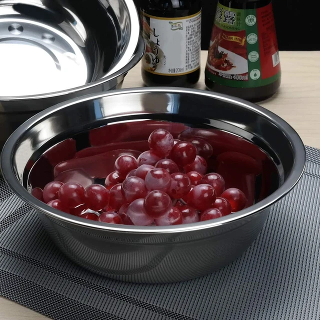 Alt view image 5 of 7 - 4-Pack Stainless Steel Mixing Bowls, Metal Prep Bowls