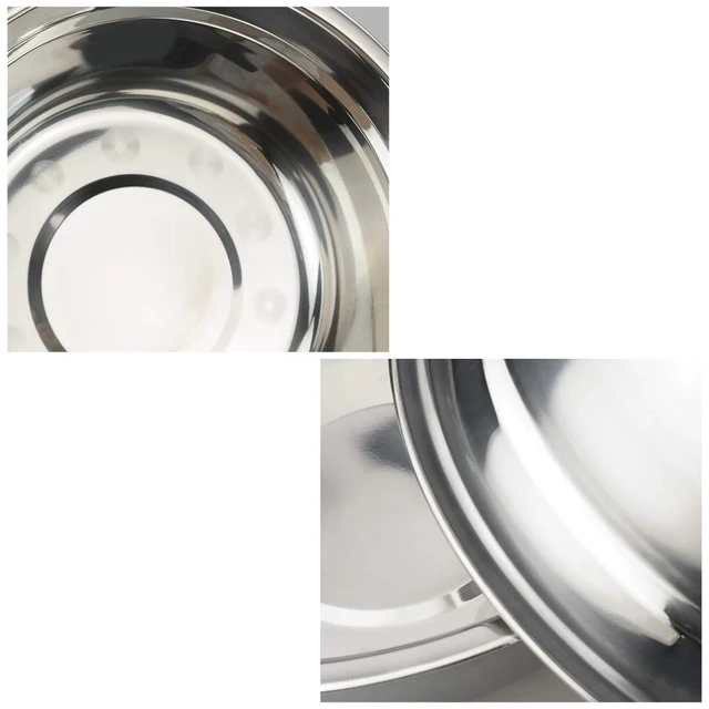 Alt view image 3 of 7 - 4-Pack Stainless Steel Mixing Bowls, Metal Prep Bowls
